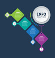template info graphic or diagram with four vector image vector image