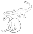 apatosaurus lineart vector image vector image