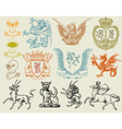 heraldic set vector image vector image