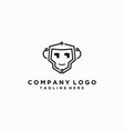 monkey head network icon vector image