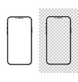 new version of black slim smartphone with blank vector image