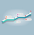 abstract isometric growth graph infographics 5 vector image