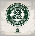 alternative hydroelectricity stamp vector image vector image