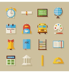 Flat set compositions with objects Royalty Free Vector Image