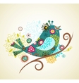 greeting card with bird vector image vector image