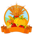 thanksgiving harvest design vector image