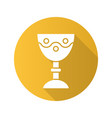 church goblet flat design long shadow icon vector image