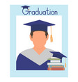 frame for graduation photo booth props or text vector image