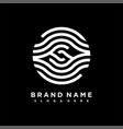 circle wood texture logo design vector image vector image
