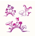 mushrooms vector image
