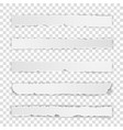 set torn white note vector image vector image