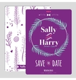 wedding romantic floral save the date invitation vector image vector image