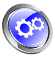 3d gear icon vector image vector image