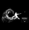 abstract silhouette of a baseball player batter vector image vector image