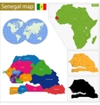 senegal map vector image