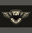 black eagle symbol emblem vector image