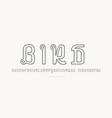 decorative hollow sans serif font in thai style vector image