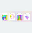 holographic cover set abstract backgrounds vector image
