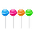 lollipops colored set vector image vector image