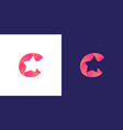 c star logo design letter with concept vector image