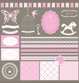 cute scrapbook design elements set vector image