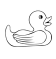 Doodle rubber duck icon hand drawn Royalty Free Vector Image