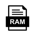 ram file document icon vector image