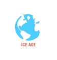 ice age with blue planet earth vector image
