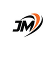 jm monogram logo vector image