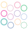 stitched circle frames vector image