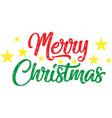 merry christmas on white background vector image