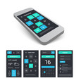 mobile user interface app kit template vector image