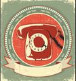 retro telephone symbol vector image vector image