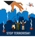stop terrorism vector image vector image