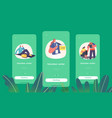 volunteer center mobile app page onboard screen vector image vector image