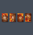 autumn falling leaves banner set nature vector image