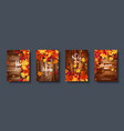 autumn falling leaves banner set nature vector image