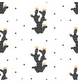 hand drawn cacti seamless repeat pattern vector image vector image