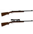 hunting and sniper rifle vector image vector image