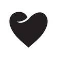 curly heart vector image vector image