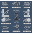 set of nautical rope knots vector image vector image