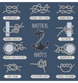 set of nautical rope knots vector image