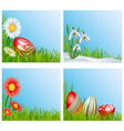 easter corner decoration set vector image