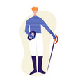 man training art fencing swordsmanship vector image