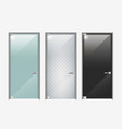 modern doors made of glass vector image