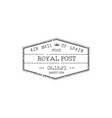 post stamp boston airmail symbol isolated triangle vector image