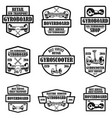 set gyro scooter emblems design elements vector image