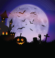 spooky halloween background vector image