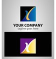 abstract icon x logo vector image