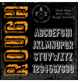 handmade retro font vector image vector image